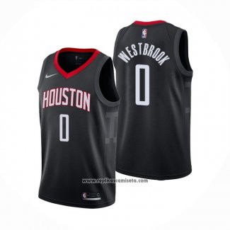 Camiseta Houston Rockets Russell Westbrook #0 Statement Negro